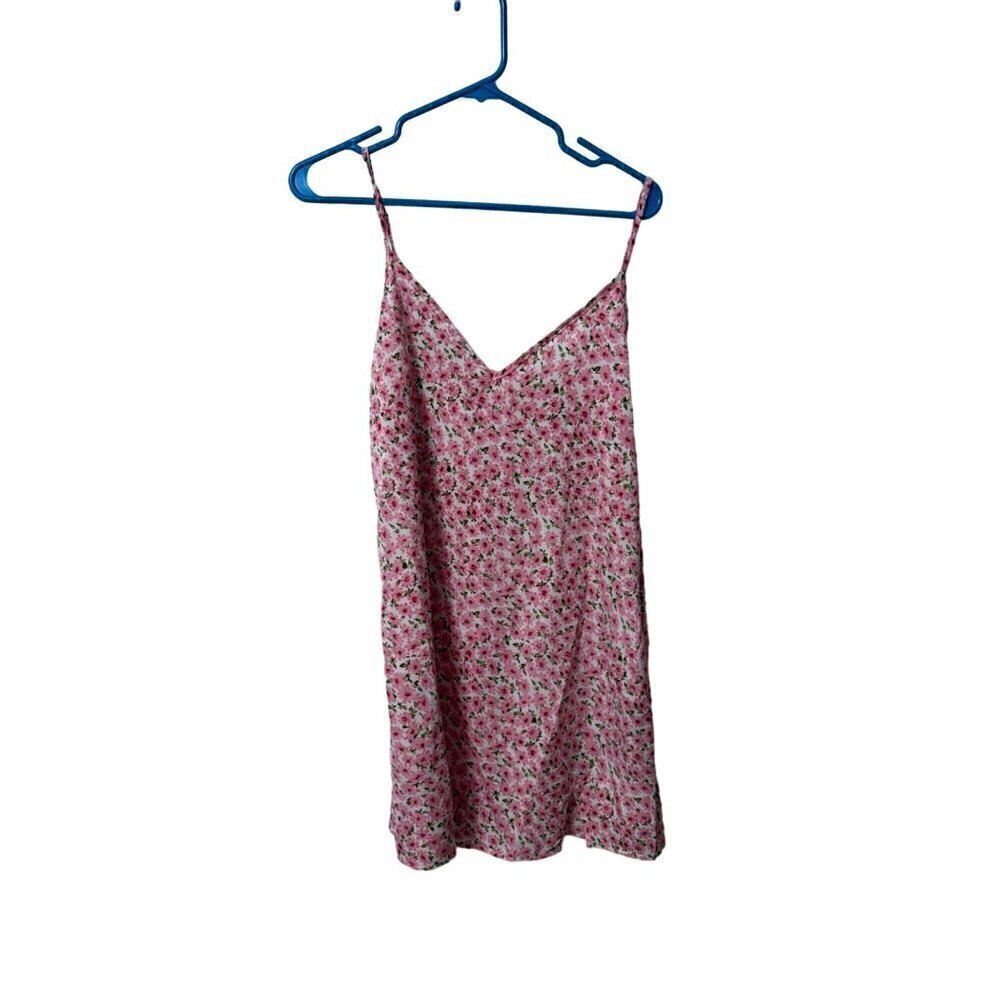 NWT Shein Vcay Floral Sleeveless Dress Pink Small